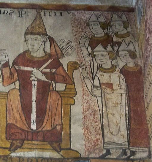 Français: Pape Clément IV (Fresque de la Tour Ferrande à Pernesles Fontaine, Vaucluse, France) Photo credit: Wikipedia.