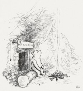 “Winnie-the-Pooh lived in a forest all by himself under the name of Sanders.” 