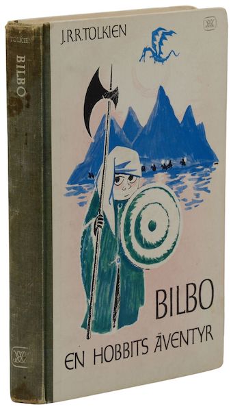 cover of The Hobbit in Swedish, illustrated by Tove Jansson